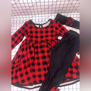 2T Serendipity 3 Piece Buffalo Plaid Set